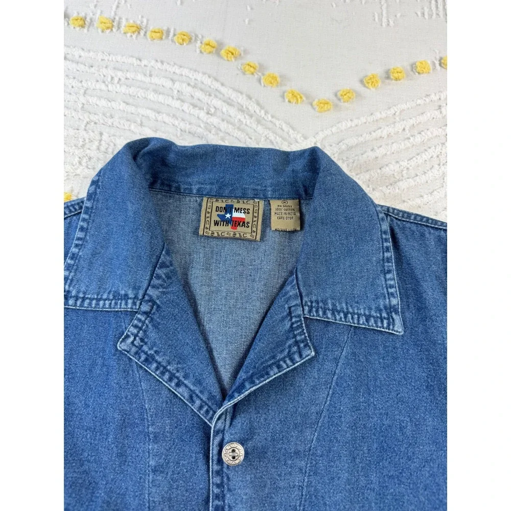 Dont Mess With Texas Denim Fringe Maxi Dress and Jacket Set Blue Medium Vintage
